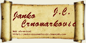 Janko Crnomarković vizit kartica
